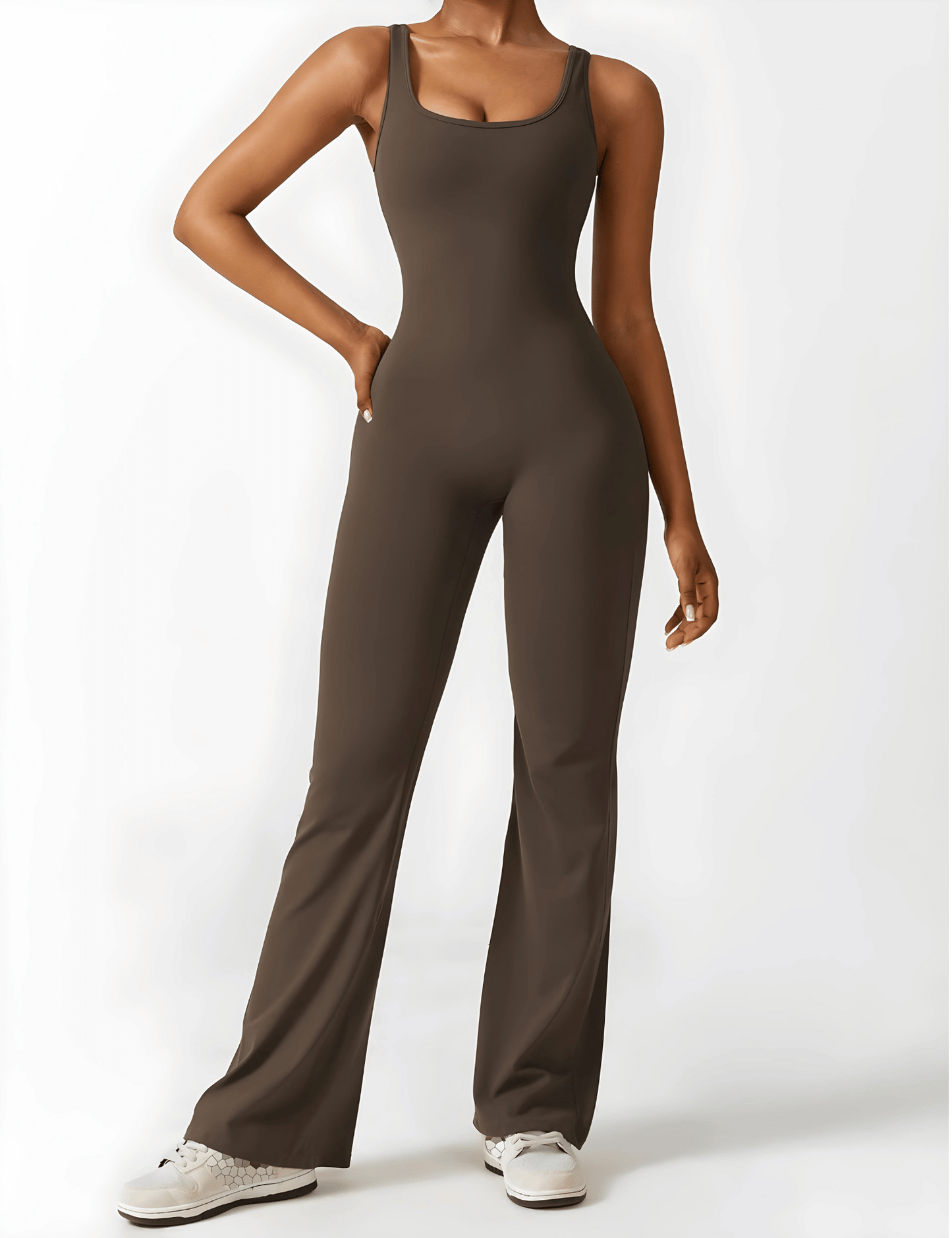 Cheekee V-Back Flared Jumpsuit