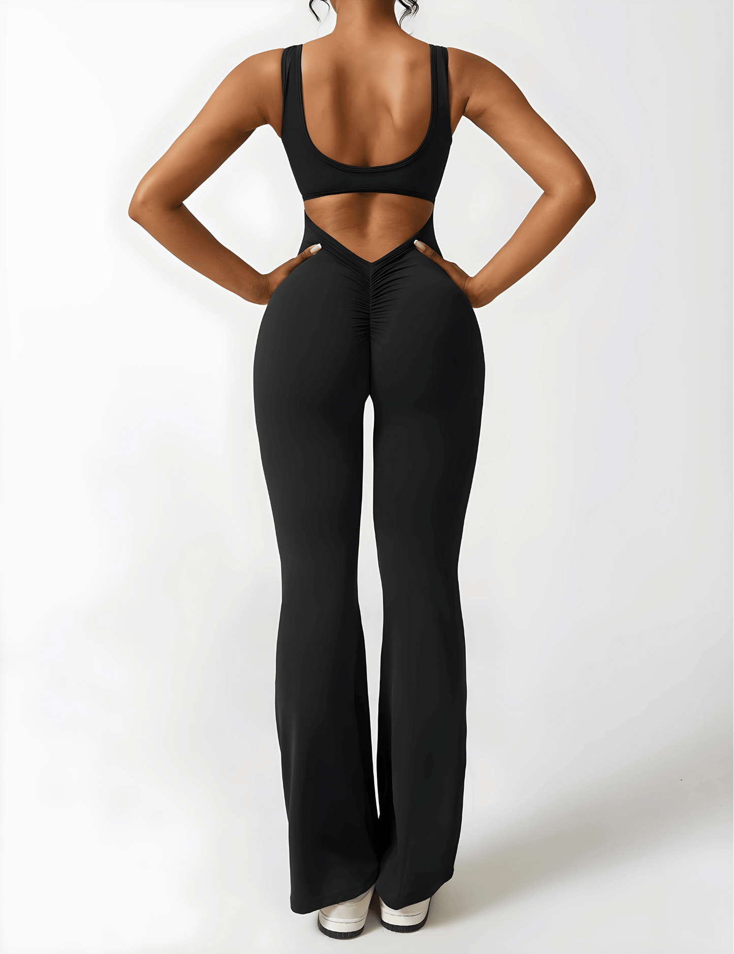 Cheekee V-Back Flared Jumpsuit
