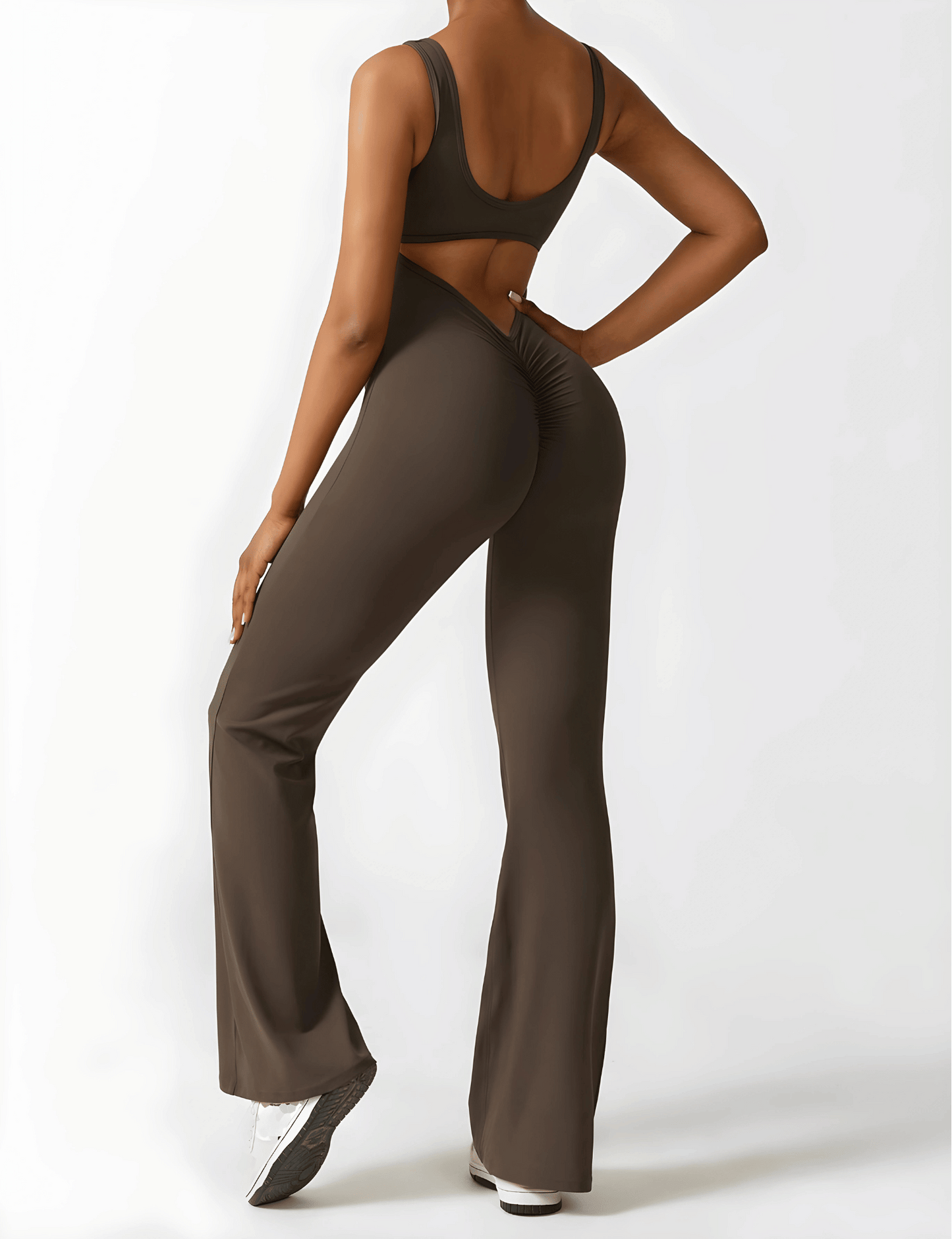 Cheekee V-Back Flared Jumpsuit