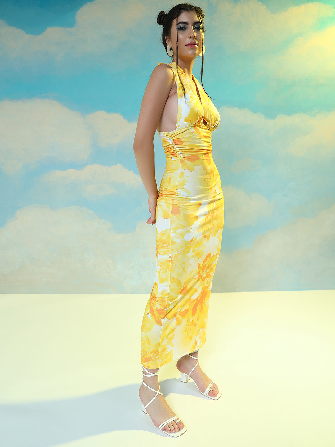 Cheekee Sunlit Bloom Halter Dress ☀️🌼