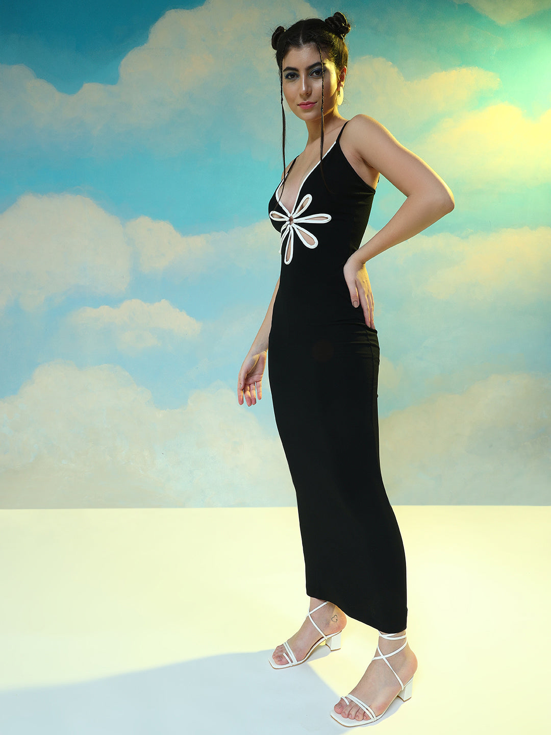 Cheekee Midnight Blossom Bodycon Dress