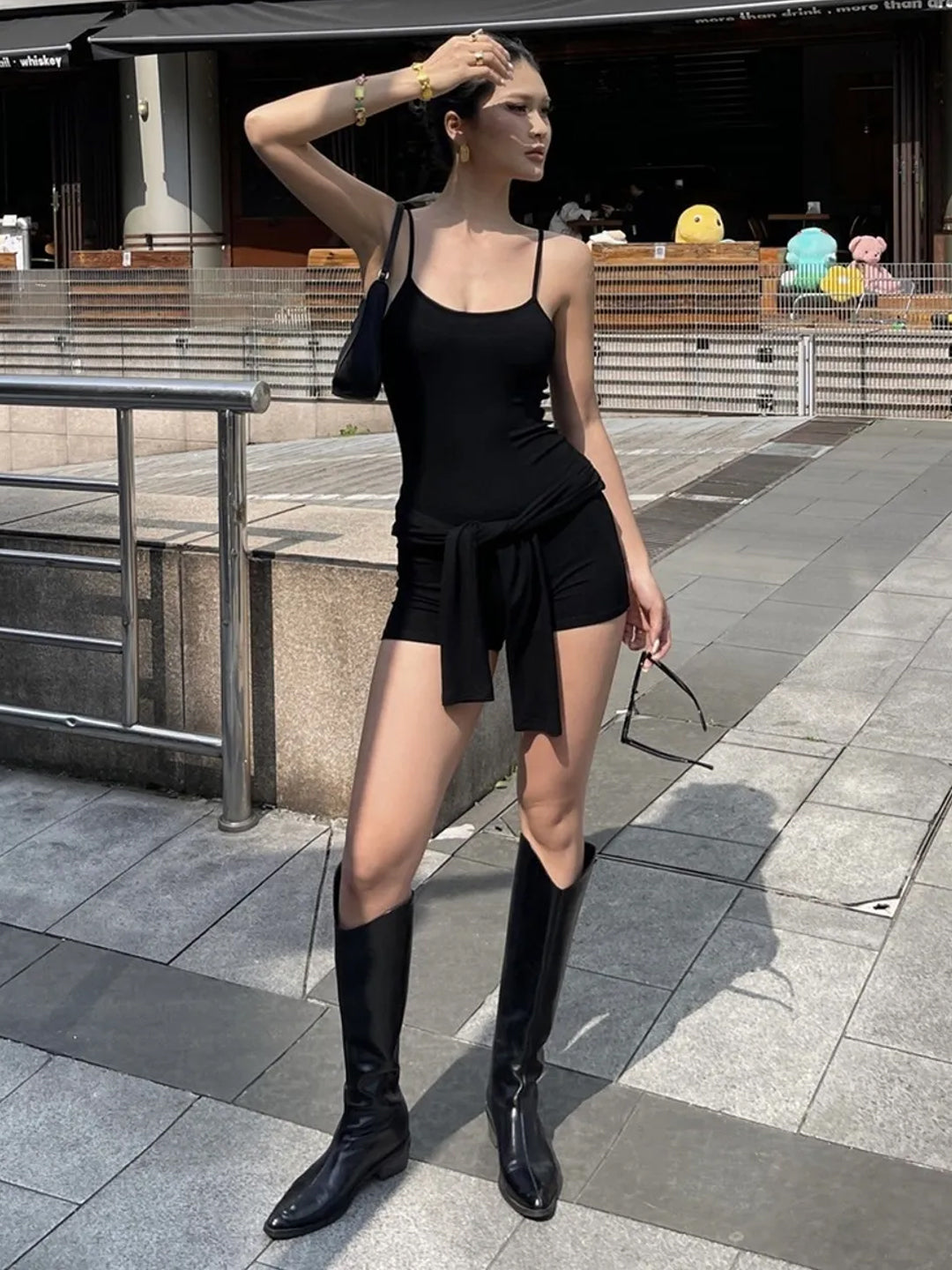 Cheekee "Effortless Edge" Mini Jumpsuit – Sleek, Chic & Playful ✨