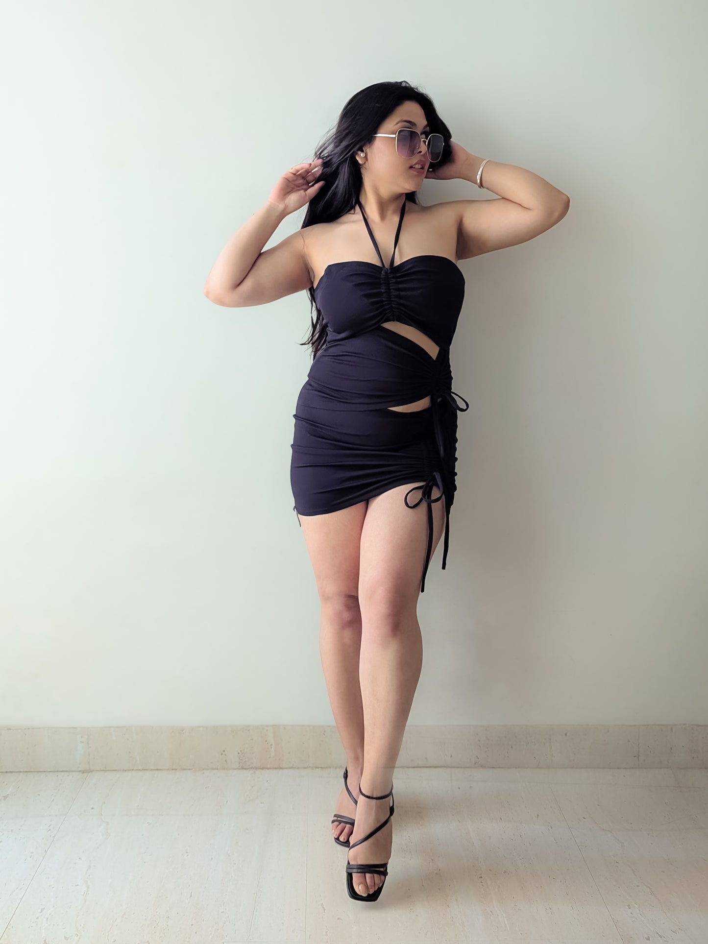 Cheekee Women's Black Bodycon Dress – Elegant & Timeless