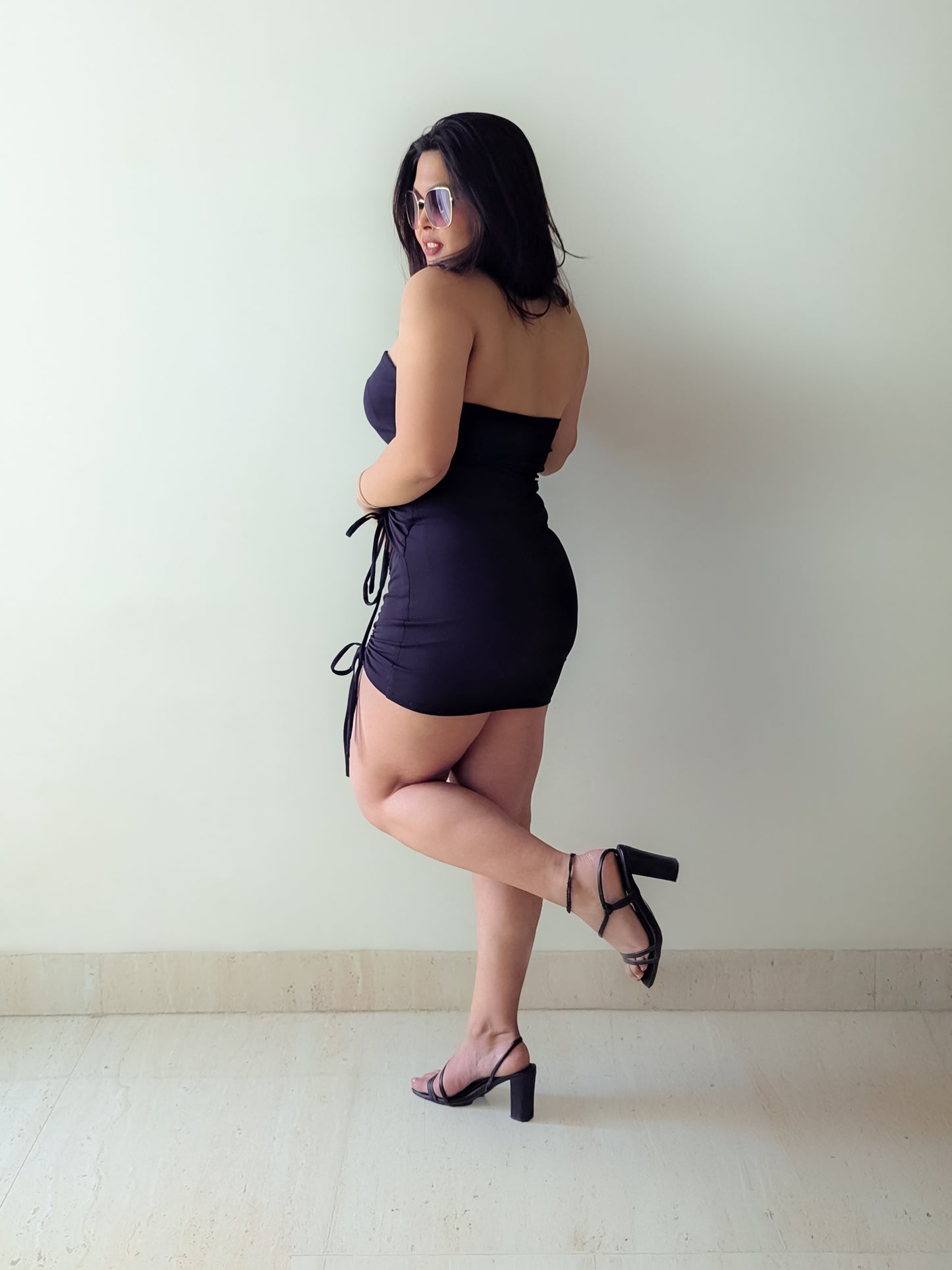 Cheekee Women's Black Bodycon Dress – Elegant & Timeless