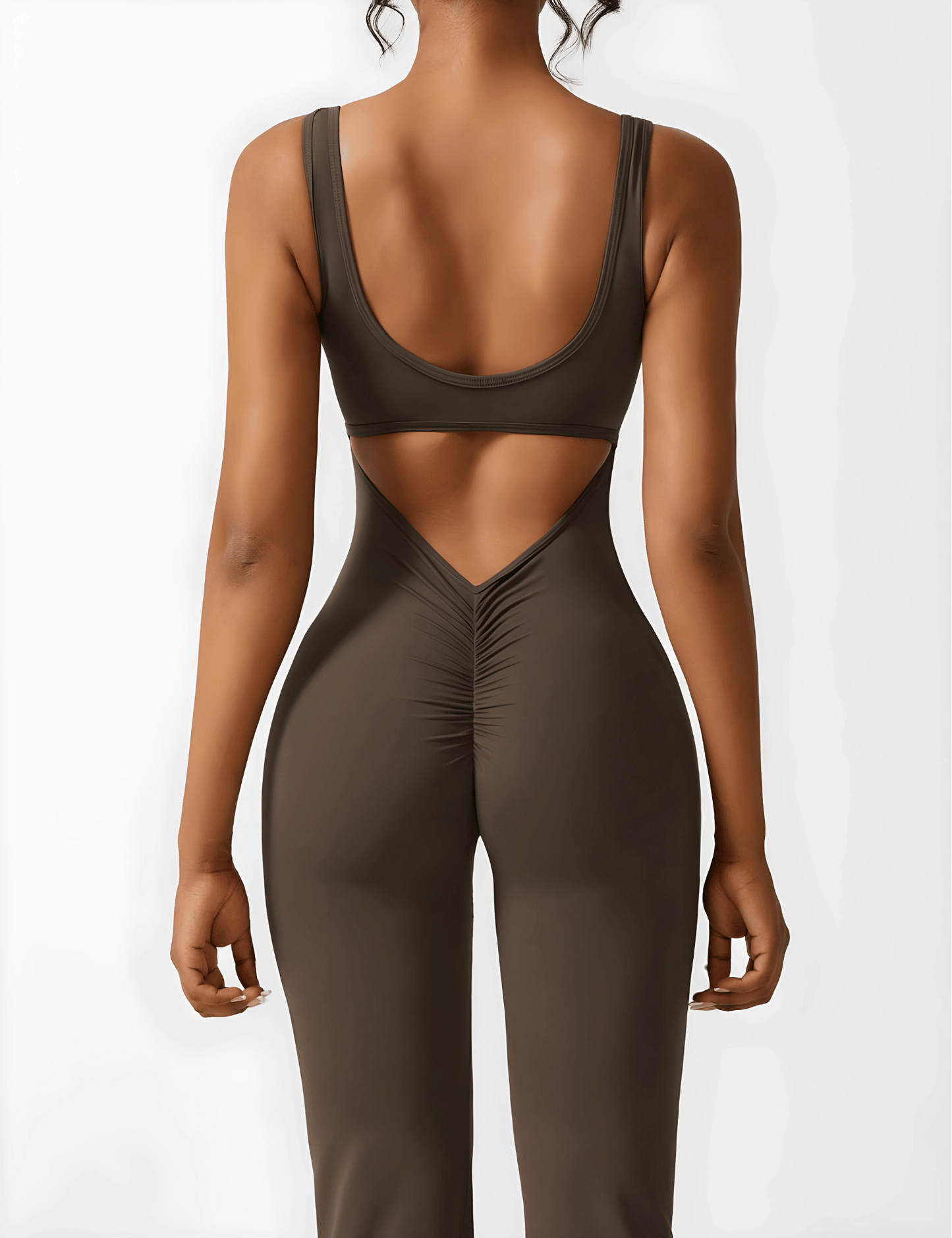 Cheekee V-Back Flared Jumpsuit