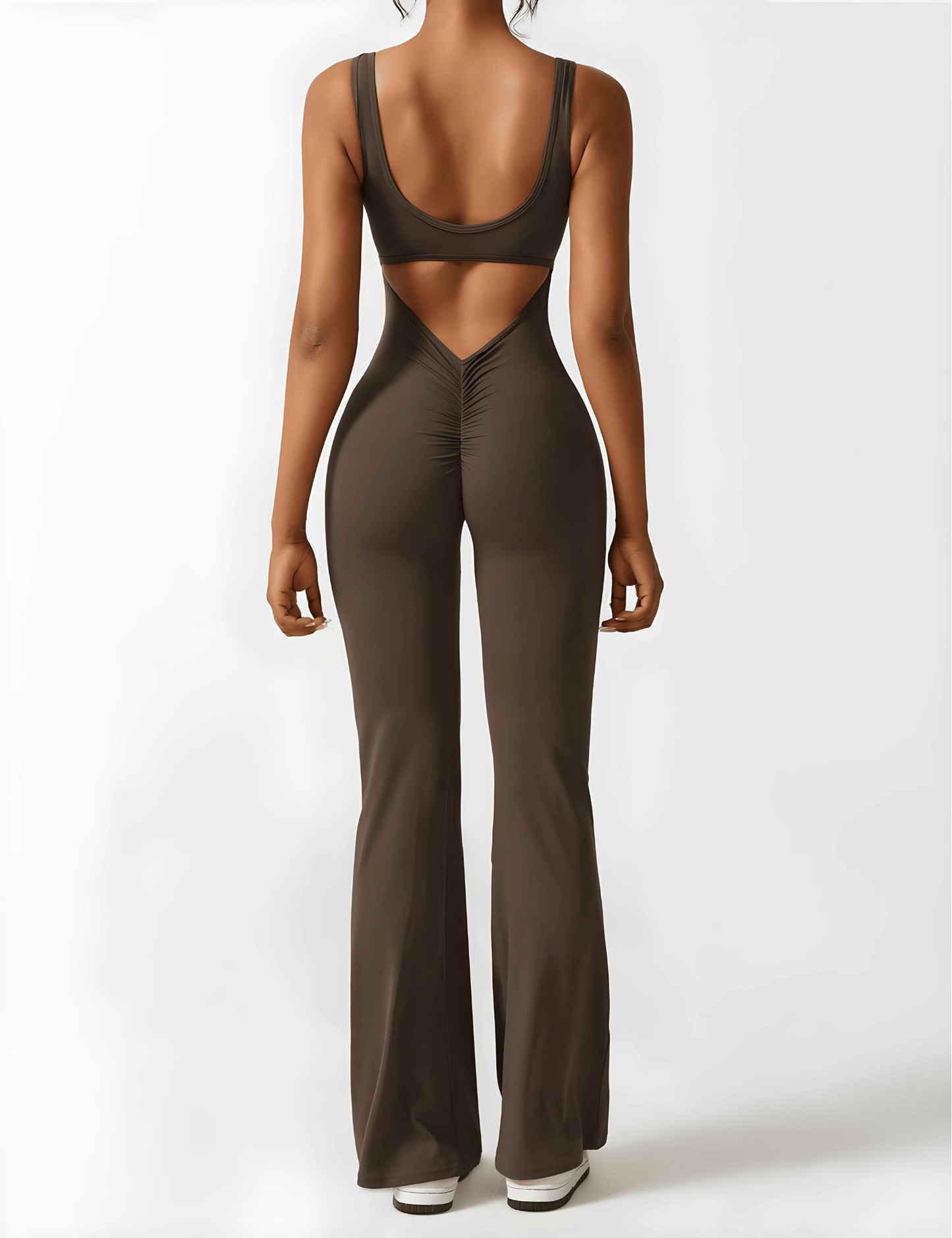 Cheekee V-Back Flared Jumpsuit
