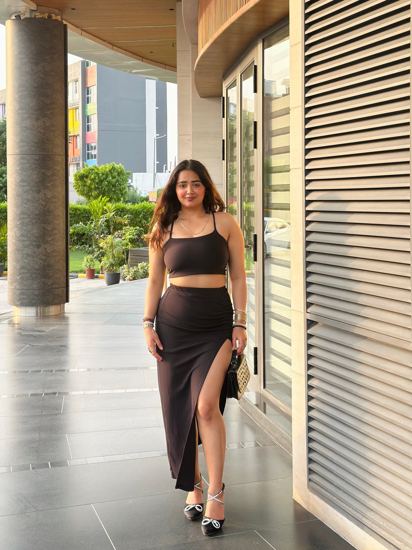 cheekee black bodycon dress