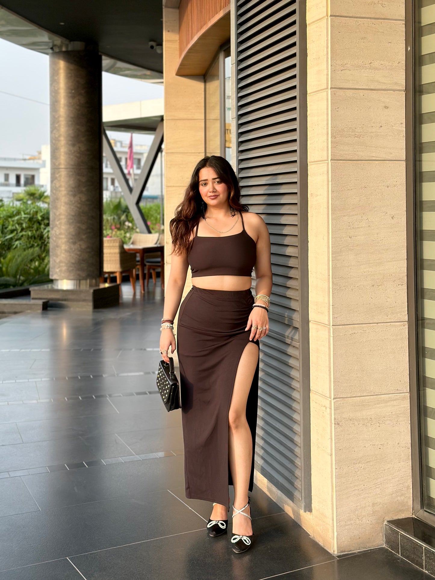cheekee black bodycon dress