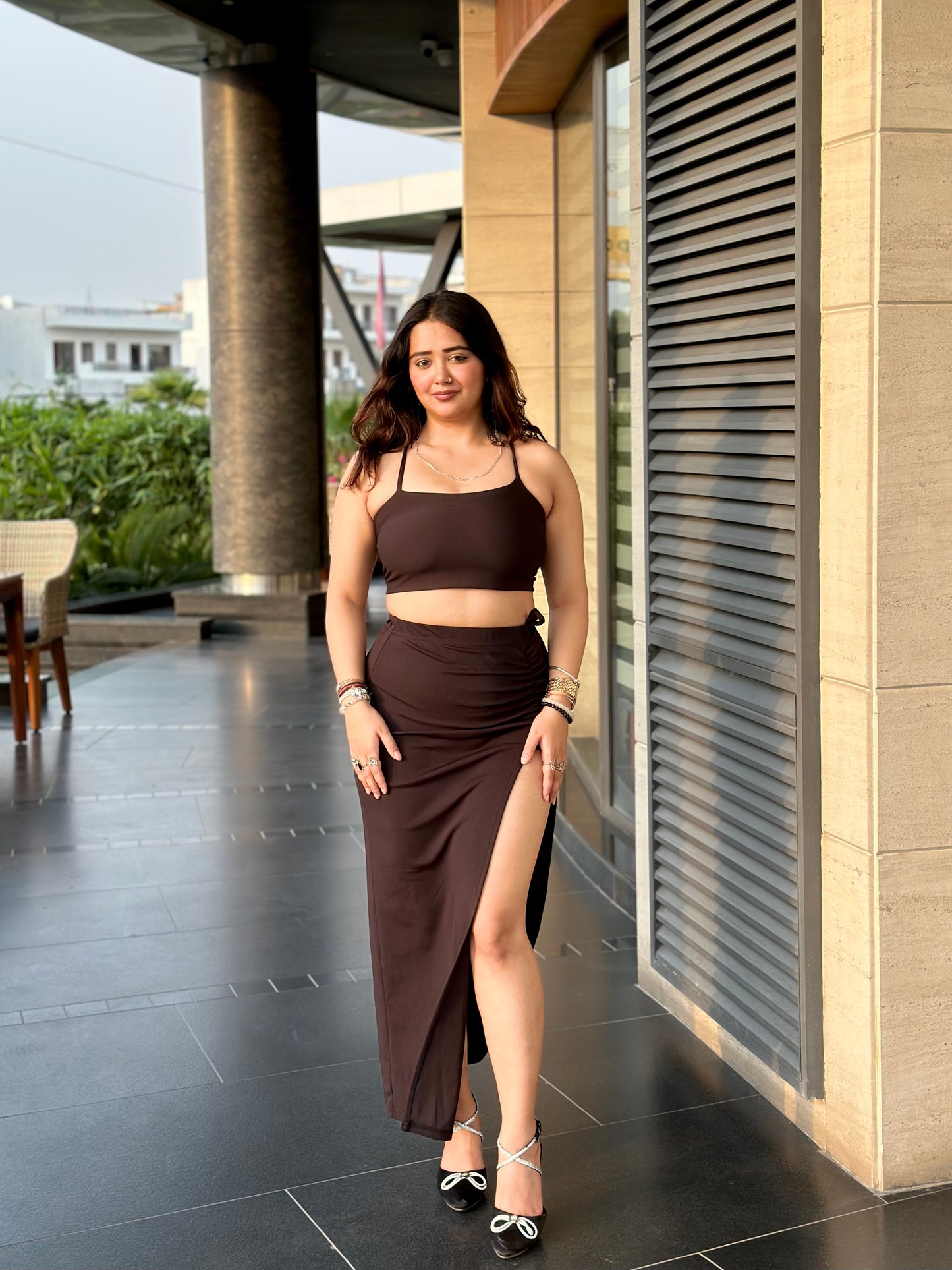 cheekee black bodycon dress