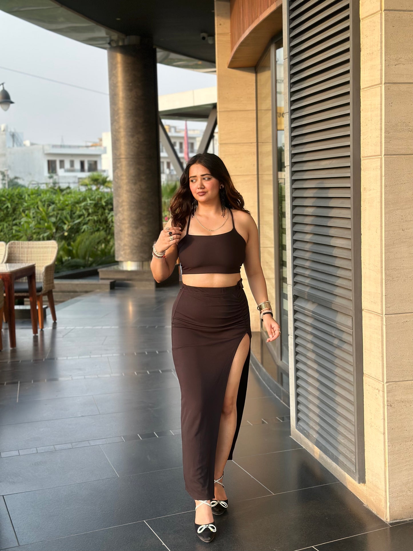 cheekee black bodycon dress