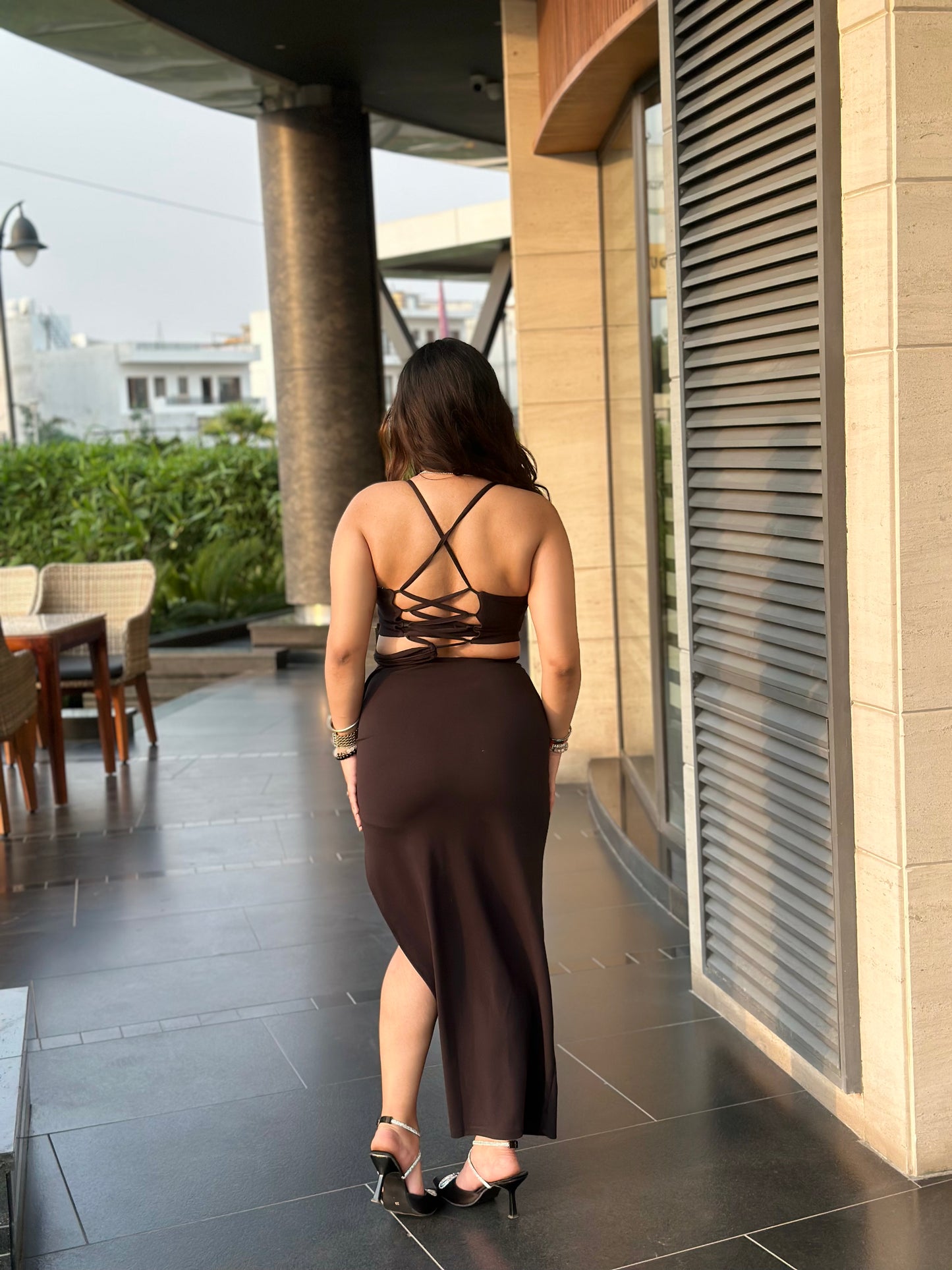 cheekee black bodycon dress