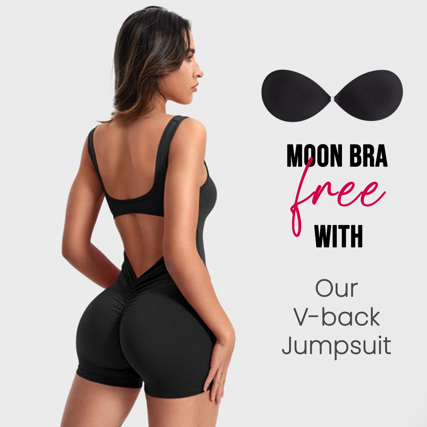 V-Back Snatched Romper + FREE Moon Bra (Limited-Time Combo)