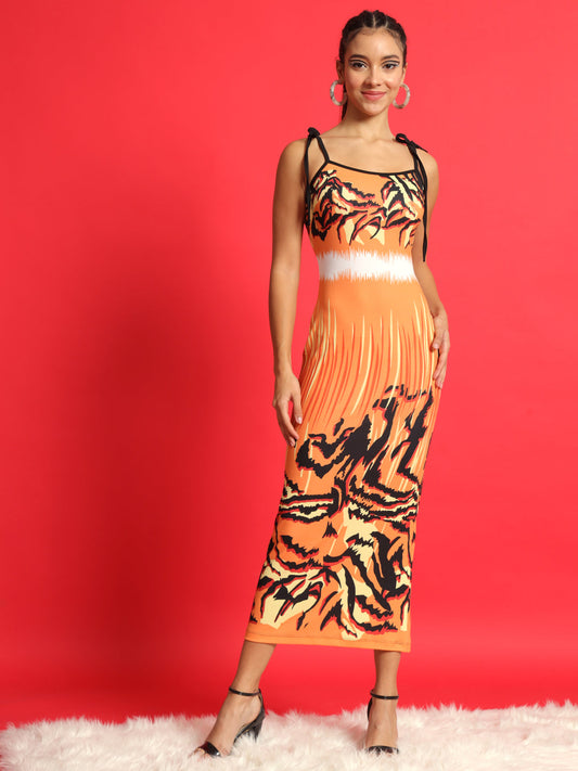 Women Bodycon Multicolor Dress