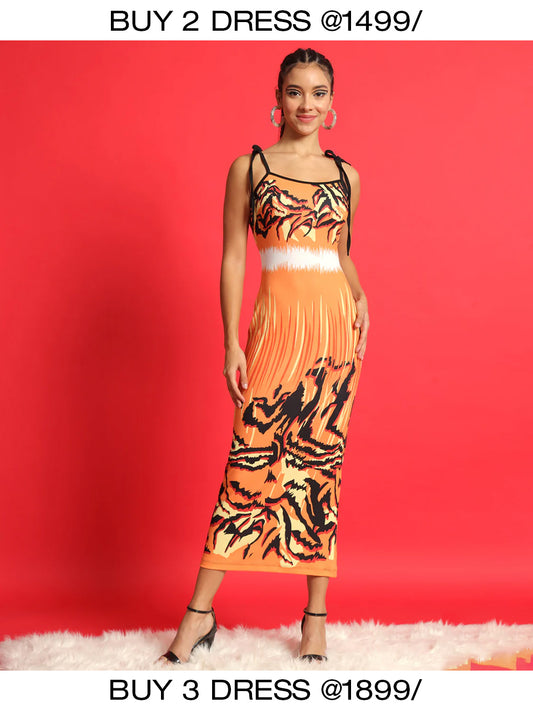 Women Bodycon Multicolor Dress