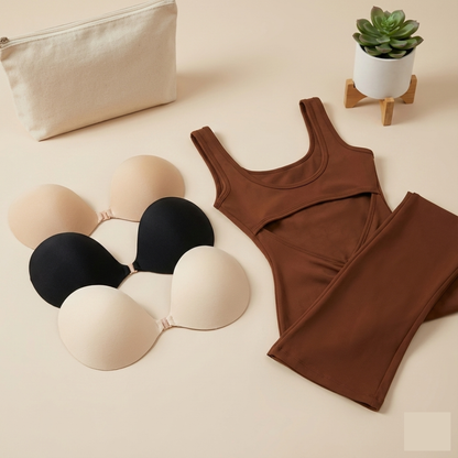 Best Sticky Bra Deal - Buy 4 Moon Bras Get 1 Free Flare Jumpsuit