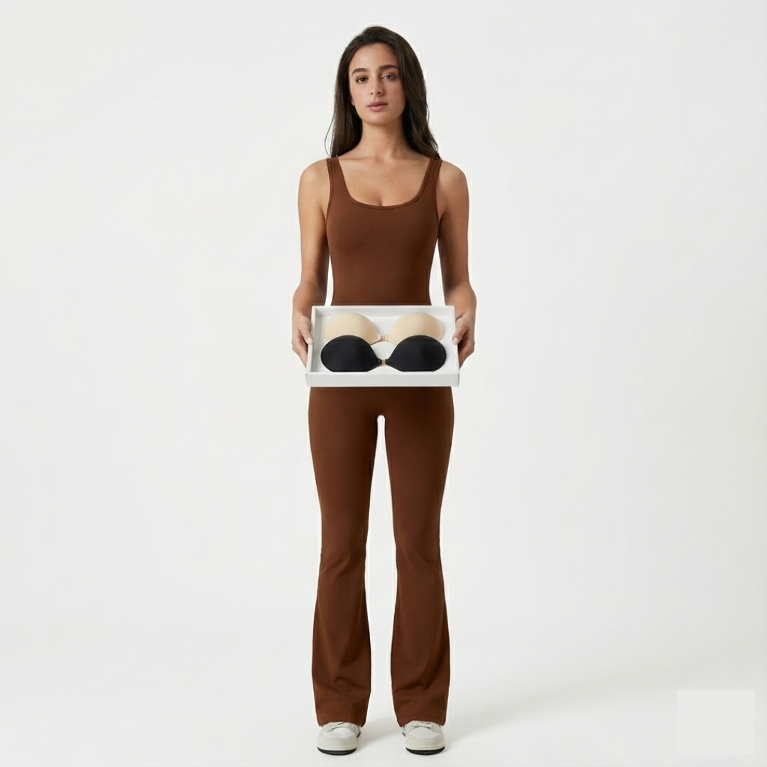 Best Sticky Bra Deal - Buy 4 Moon Bras Get 1 Free Flare Jumpsuit