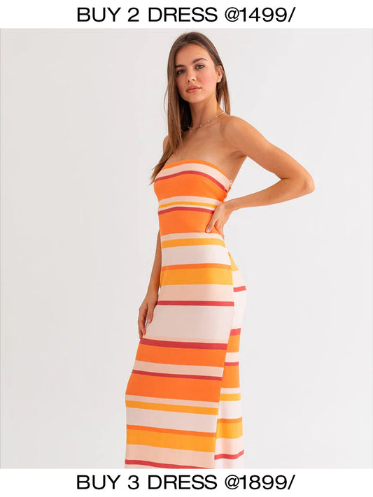 Cheekee's Orange Tube Dress