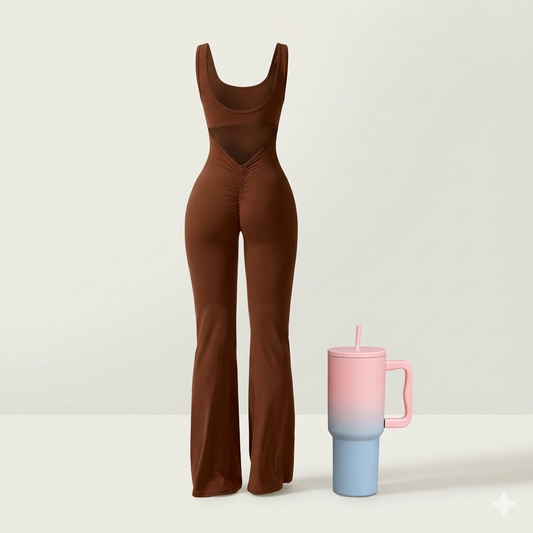 Gym Ready Pack: Jumpsuit + Hydration Tumbler