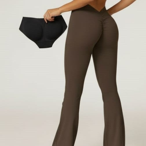 V-Back Flared Leggings + Free ButtLiftPro Padded Panty Deal