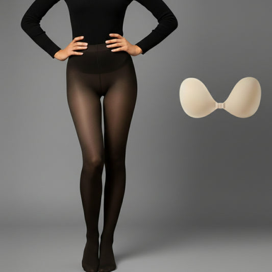 Women’s Illusion Shaping Leggings & Sticky Push-Up Moon Bra